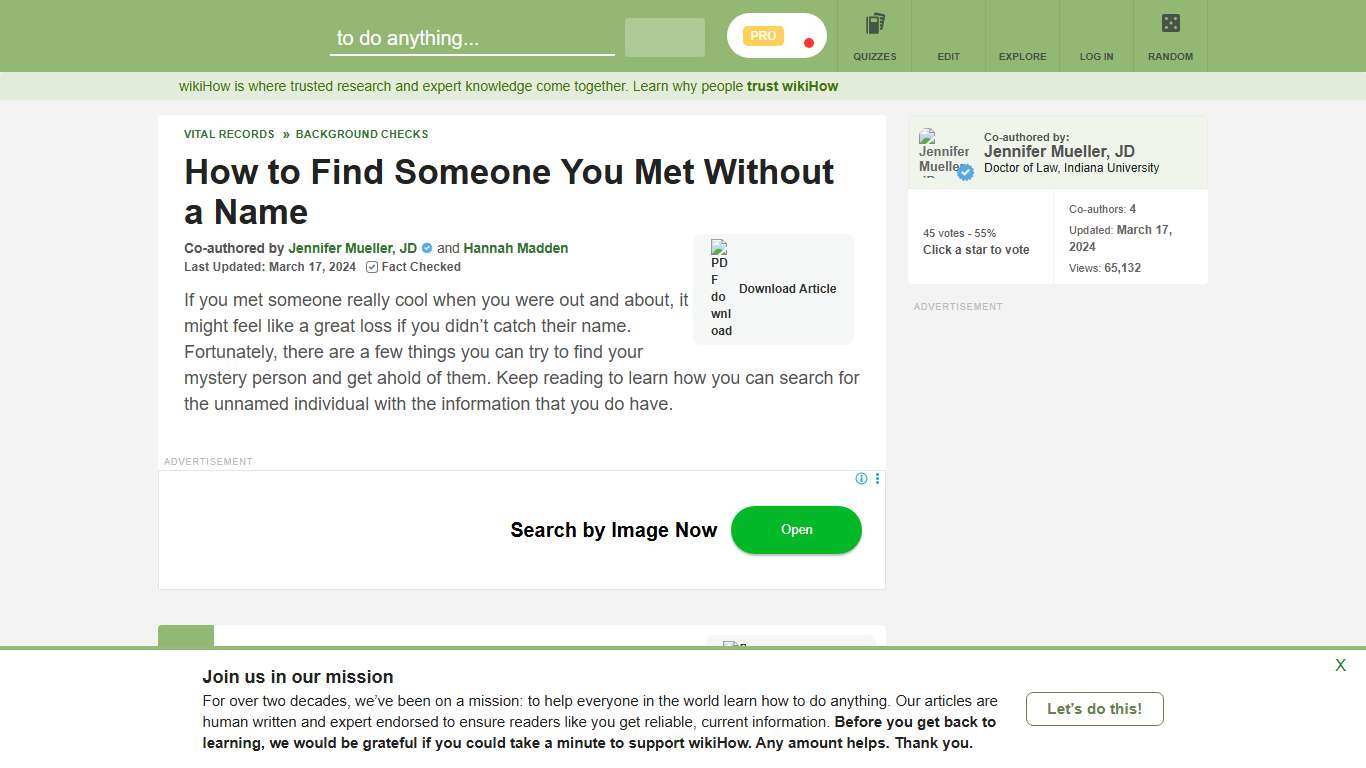 10 Ways to Find Someone You Met Without a Name - wikiHow